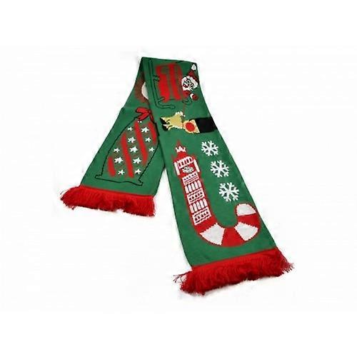 Red Bus Sleigh Christmas Scarf