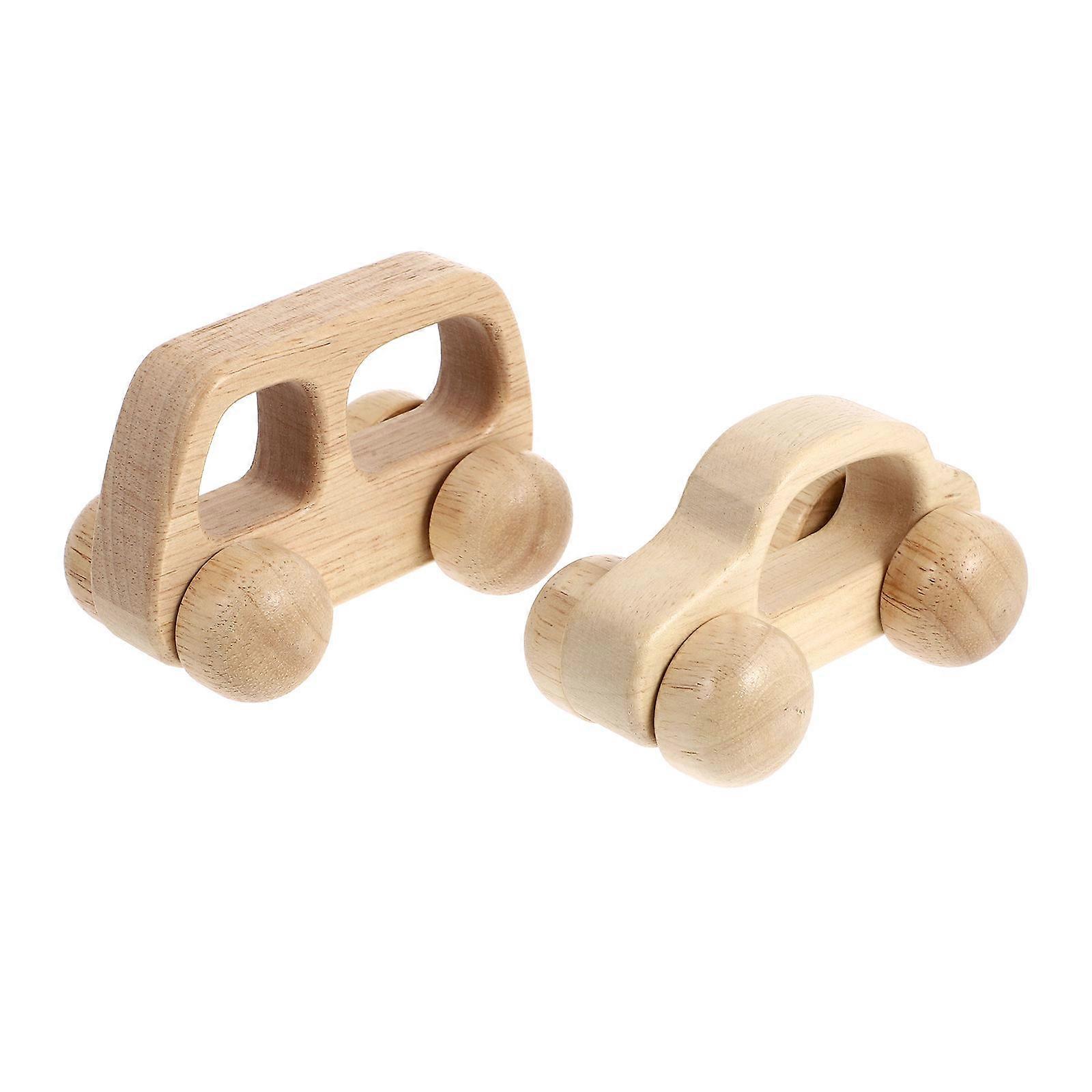 Toddler Push Car Wooden Grasping Toy for Development 2Pcs Set