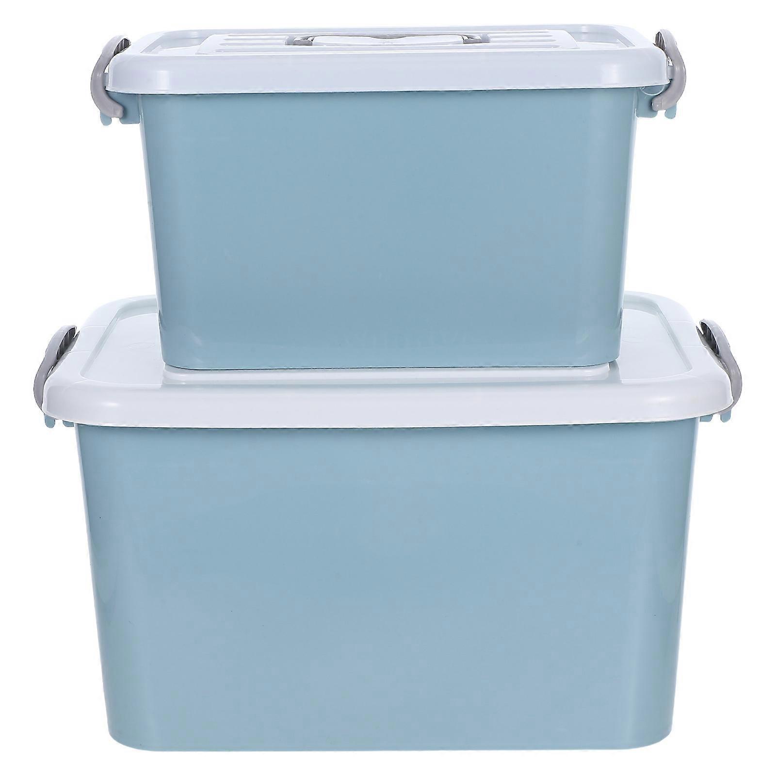 Toy Boxes Plastic Storage Containers for Car Use 2Pcs Large Capacity