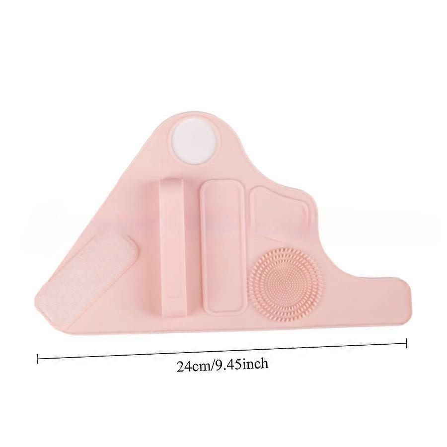 1Pc Makeup Assistance Hand with Silicone Makeup Pad Portable Makeup Brcomh Cleaning Makeup Tools