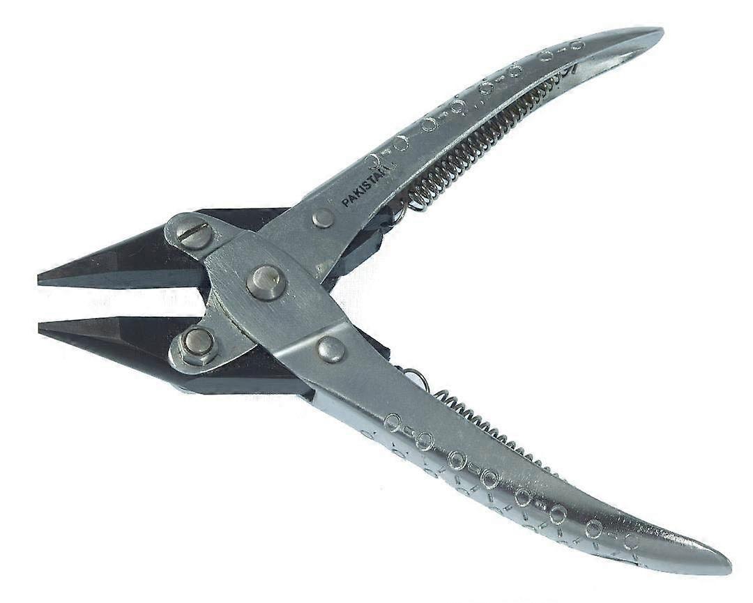 Parallel Jaw Pliers for Jewelry Making with Smooth Nonserrated Grip and Ergonomic Handles