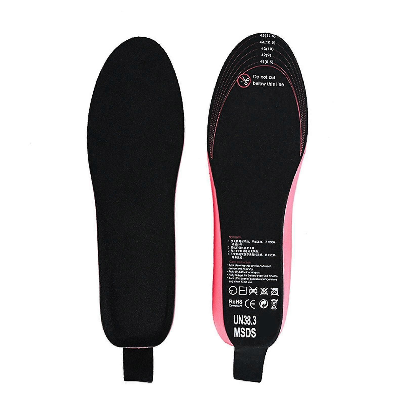 1 Pair Heated Insoles Thin Usb Rechargeable Quickly Heating Wireless Remote Control Heated Shoes Pad For Skiing