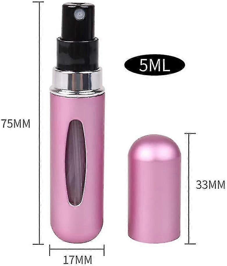5pcs 5ml Mini Refillable Perfume Atomizer Bottles, Portable for Travel