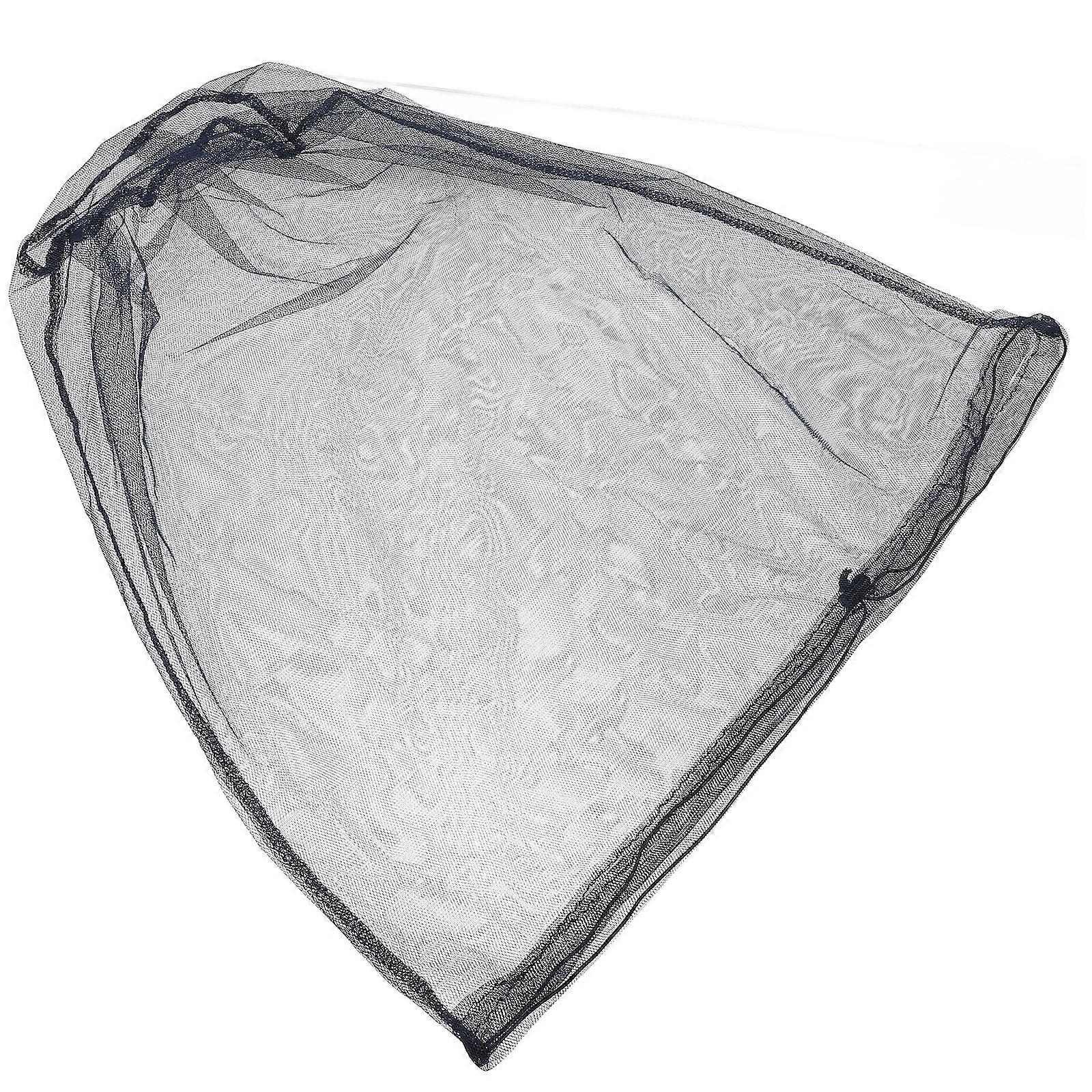 Protective Dark Blue Mesh Net Hat for Fishing with 2Pcs Insect Nets