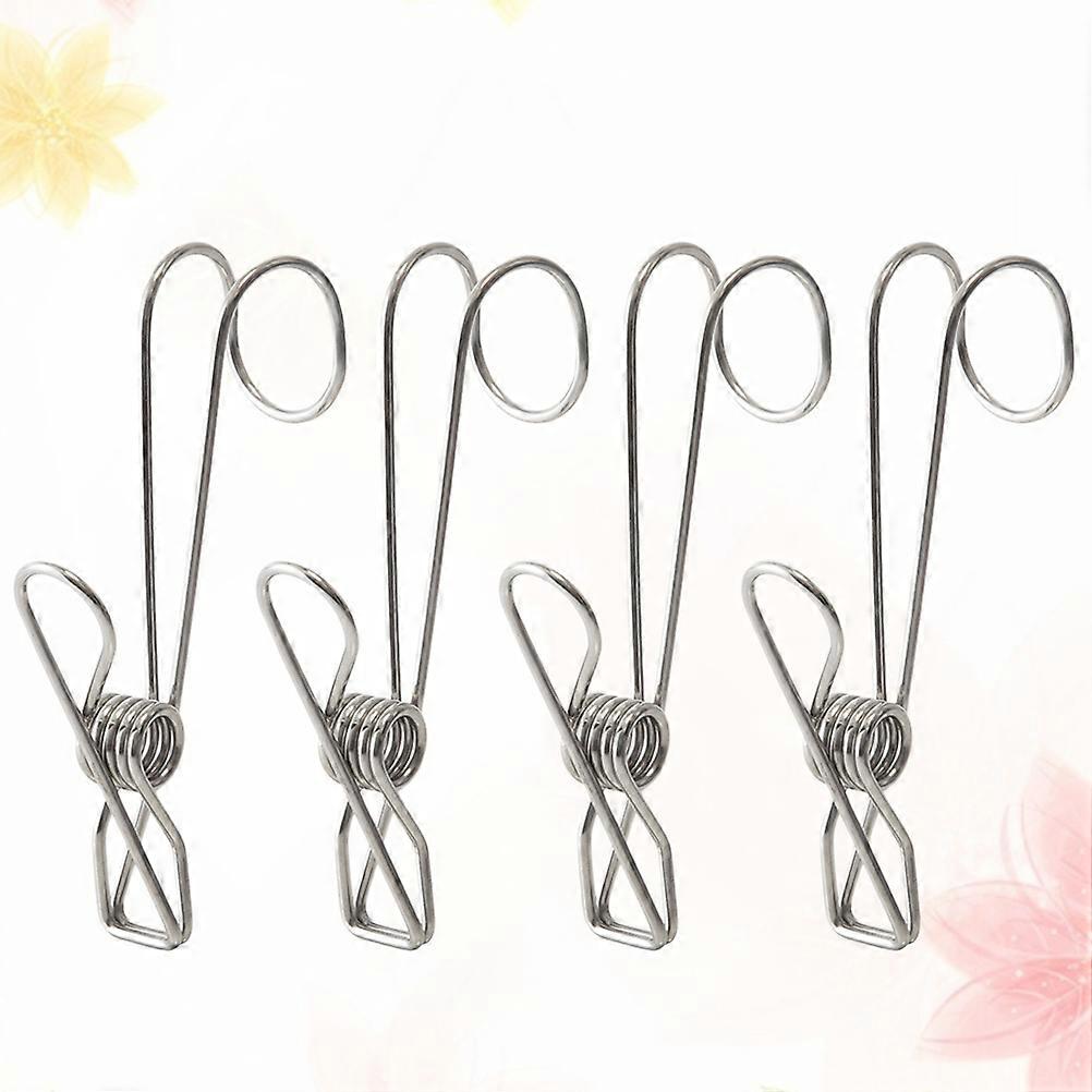 Multi-Purpose Clothes Clips 20 Pcs Silver For Household Users Clothing Drying 9.5Cm Windproof Functionality