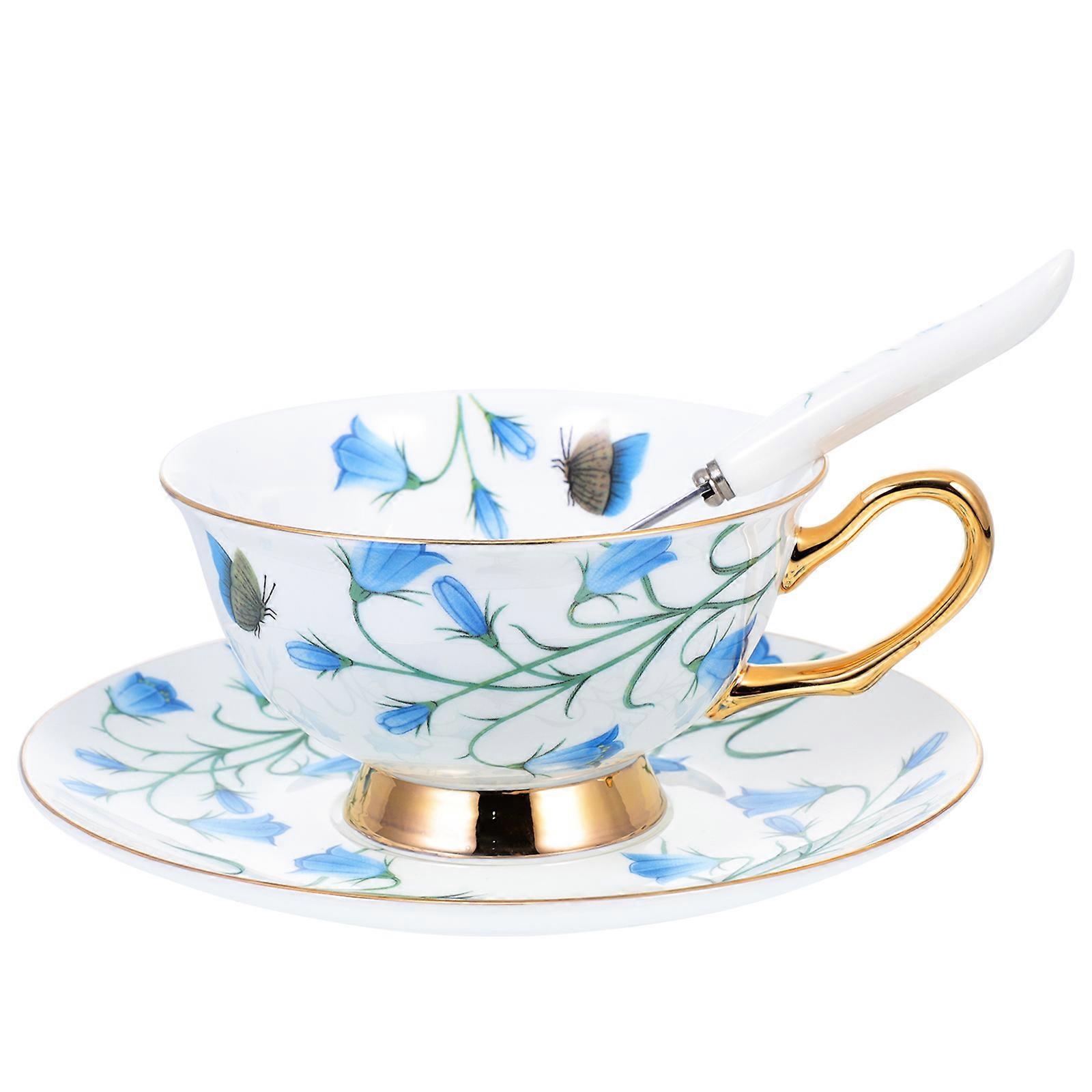 Ceramic Coffee Cup for Home Use with Saucer Practical 1Set