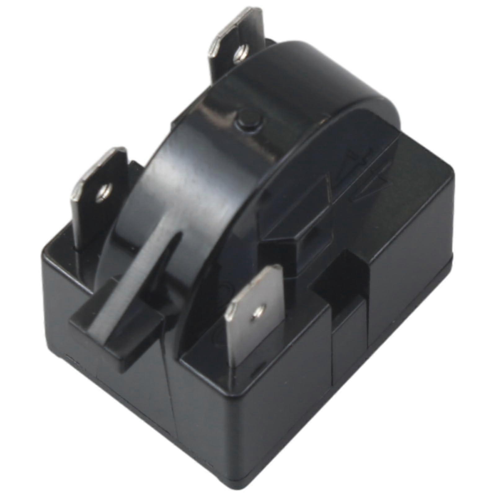 QP24R7 4.7 Ohm Refrigerator PTC Starter Relay, 3 Pin Mini Fridge Compressor Replacement, Black