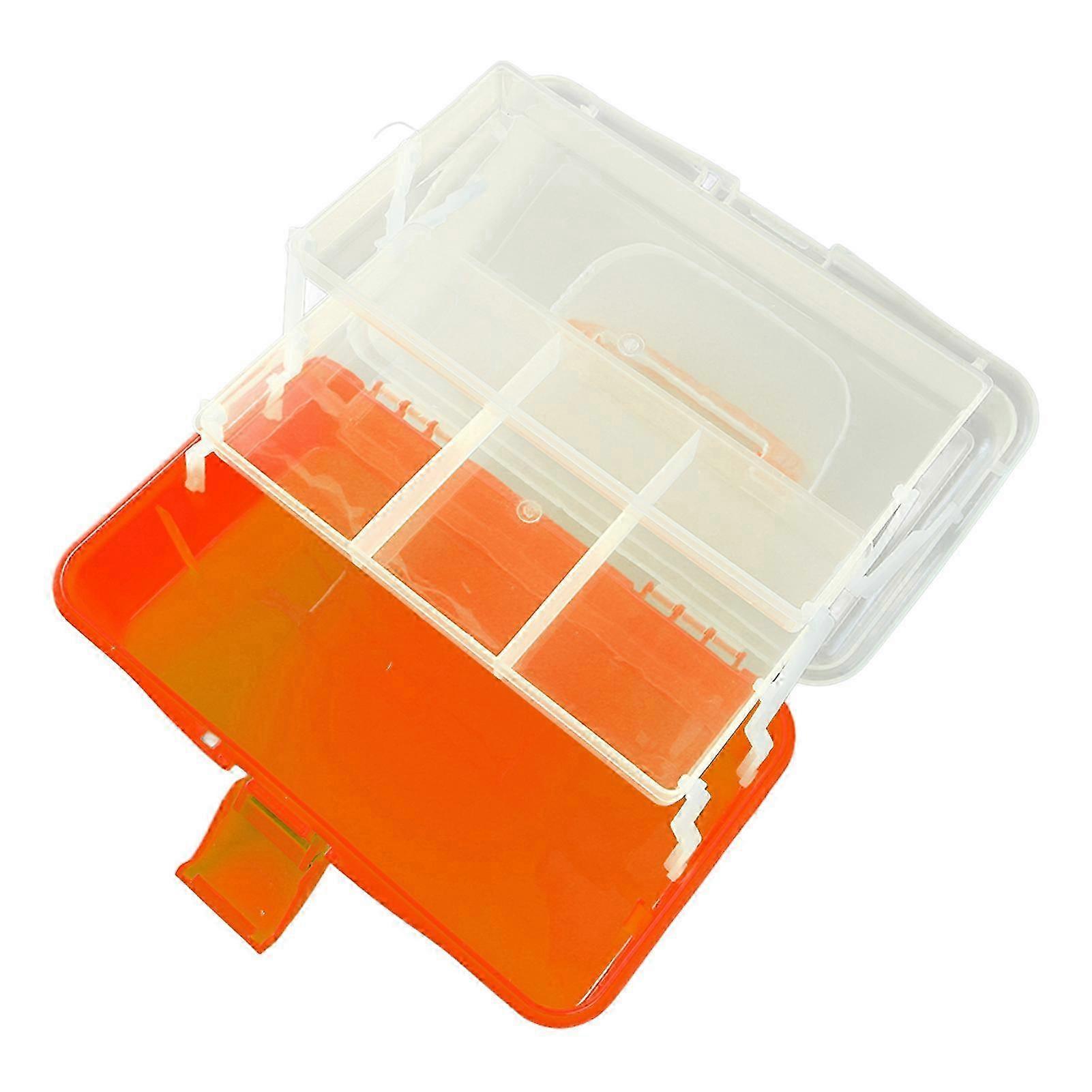 2025 Three Layer Storage Box Plastic Folding Tool Storage Box Portable Handled