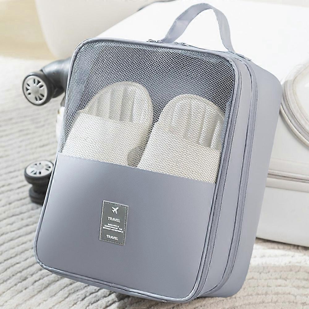 Large Polyester Double Layer Shoe Storage Bag Stackable Shoe Organizer Breathable Shoe Cover Box for