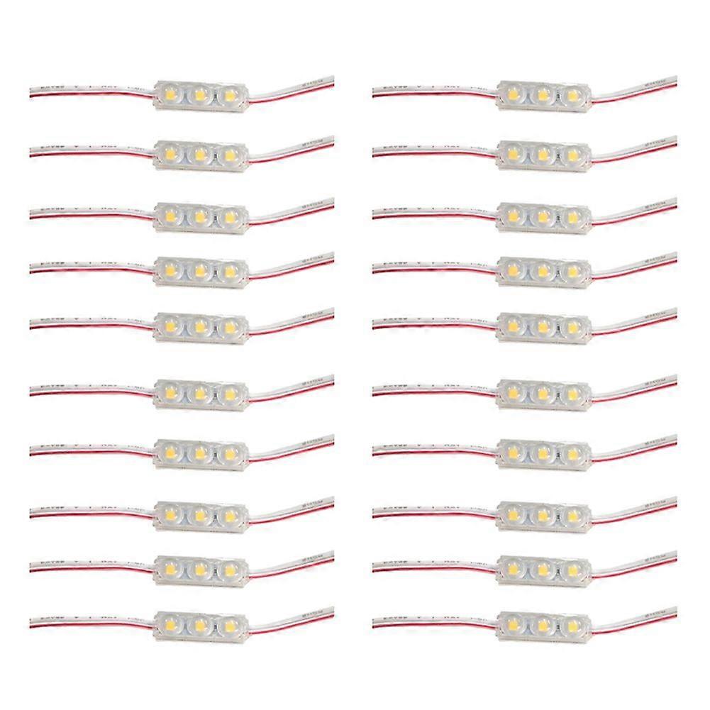 20pcs SMD LED Module Lighting IP67 Waterproof 3 LED Back Lights DC12V 1.5W Mirror Light Led Module Red