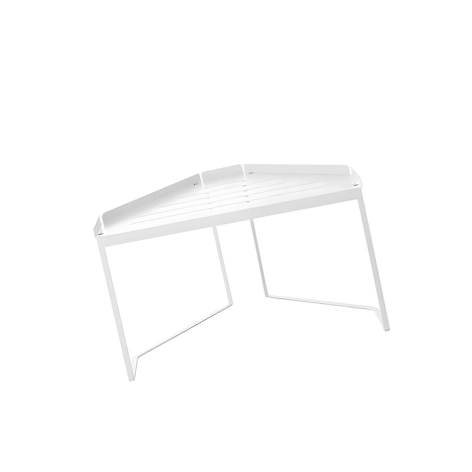 Tool Easy Assembly Stackable Corner Shelf Carbon Steel Rusts Proof Space Efficient Organizers for Bathroom & Kitchen  White