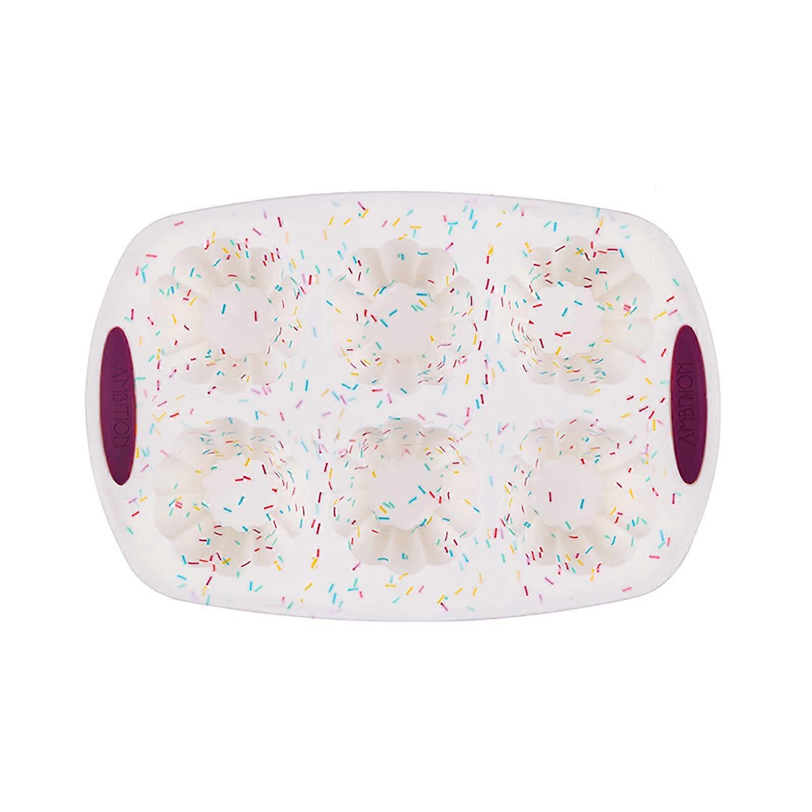 Silicone Bakeware NonStick Muffin and Cupcake Pan, Food Grade Rectangular Cake Mold, Dishwasher Safe