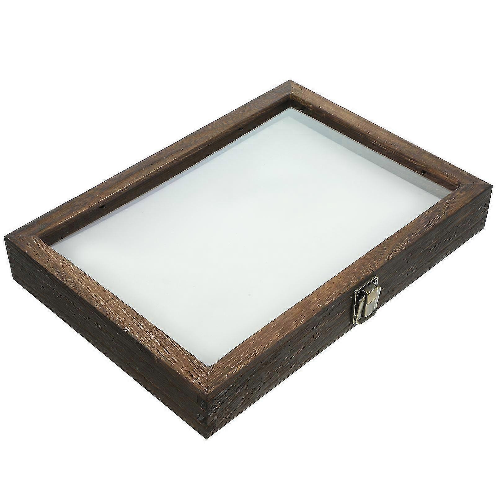 Large Insect Specimen Box Display Case For Entomology Storage With Dust Prevention Rectangular Wooden 1Set