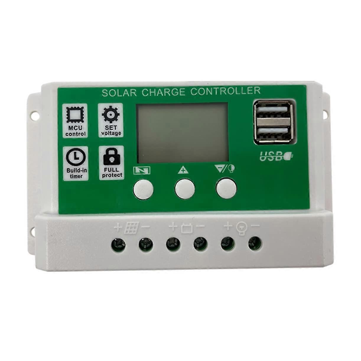 Solar Charge Controller with LCD Display for Lithium Batteries, Overcurrent Protection, OffGrid Use