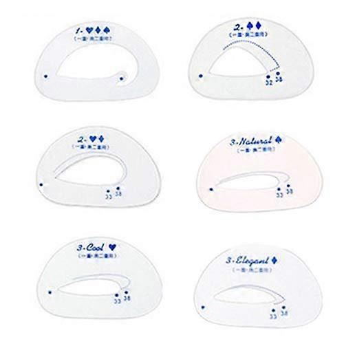6 Pcs Reusable Eyebrow Stencil Set for Precision Brow Shaping and Creative Eyeshadow Design