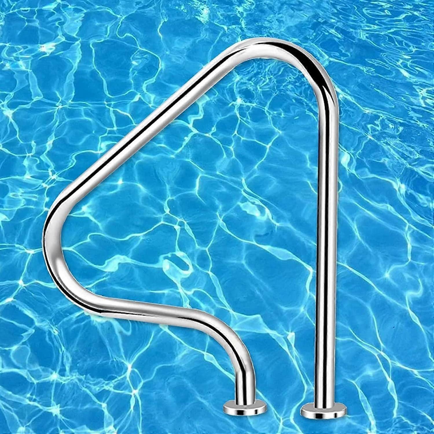 Stainless Steel Pool Handrail for Inground Pool with Comfortable Grip and Easy Secure Installation