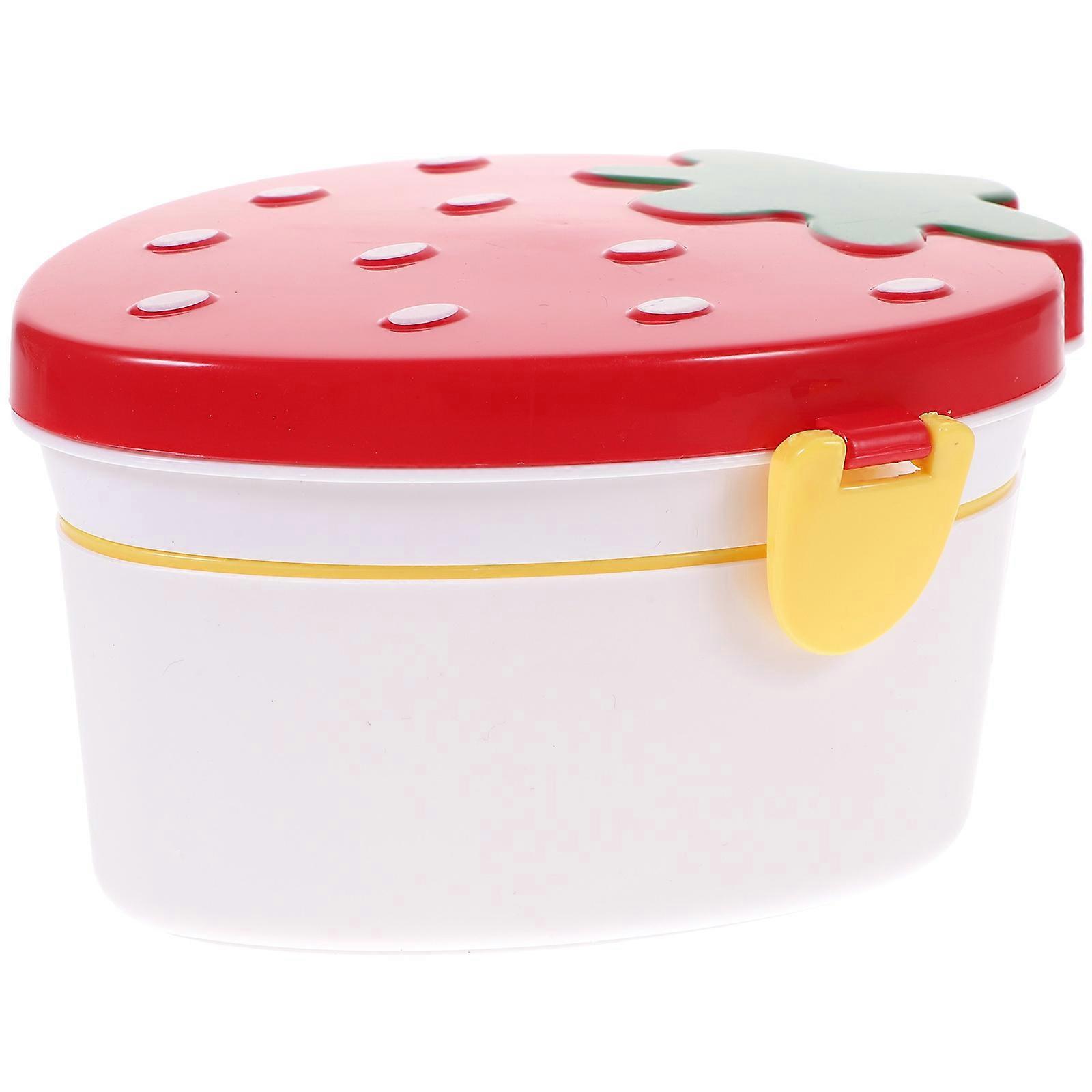 Portable Leakproof Double Layer Lunch Box for Food Storage