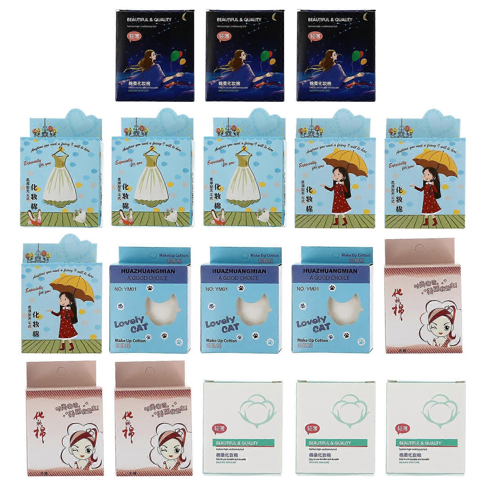 Makeup Remover Puff Pads for Face Cleaning 18Boxes Comfortable Set