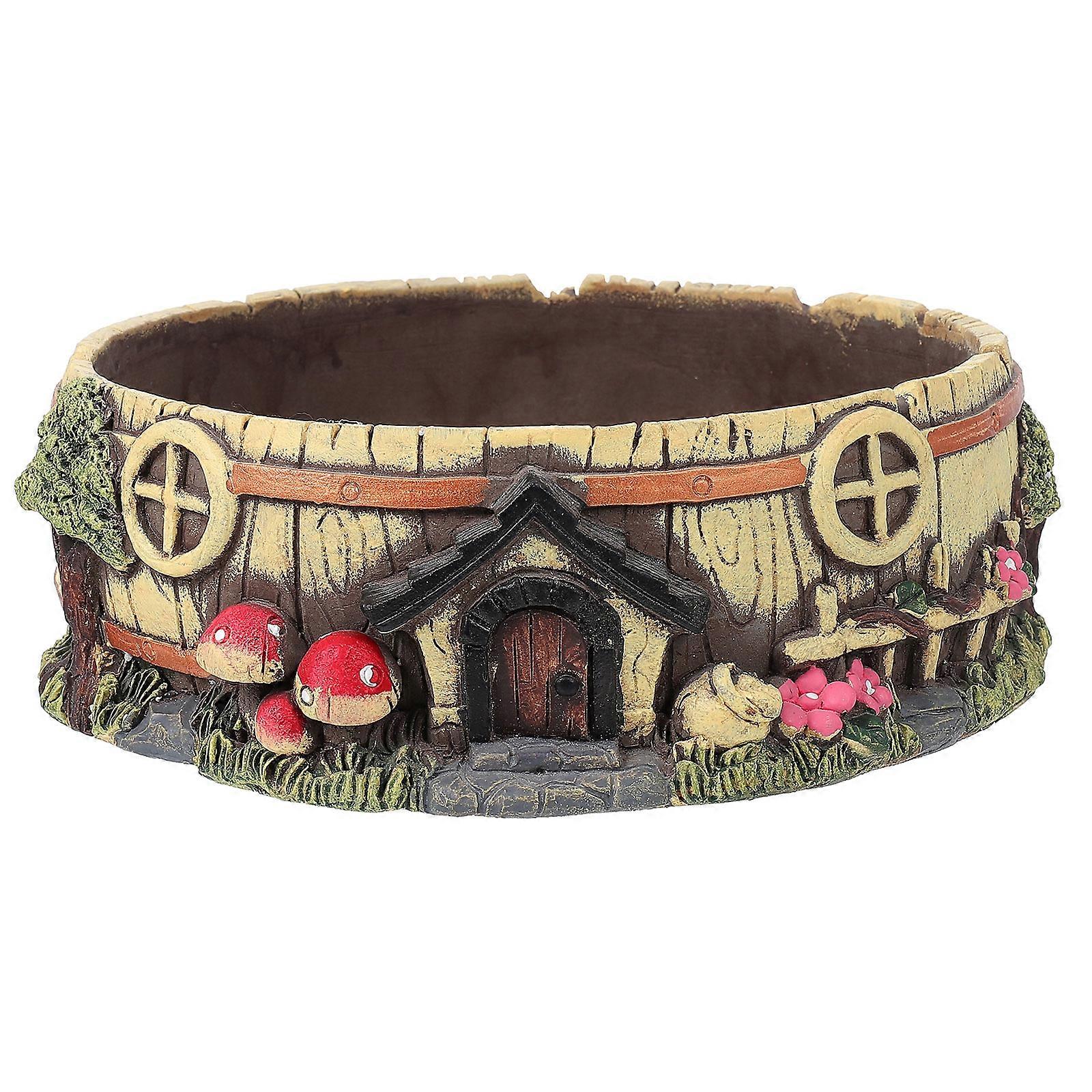 Creative Mushroom Modeling Flowerpot Cement Plant Pot for Storage 1Pcs Durable