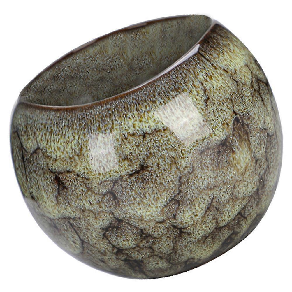Yellow Ceramic Tea Cup for Home Elegant Ceramic Drinking Cup