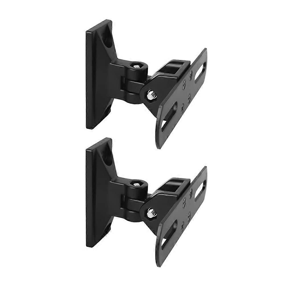 Wall Mounted Speaker Brackets for Small Bookshelf Speakers, Black Pair, Secure SpaceSaving Design