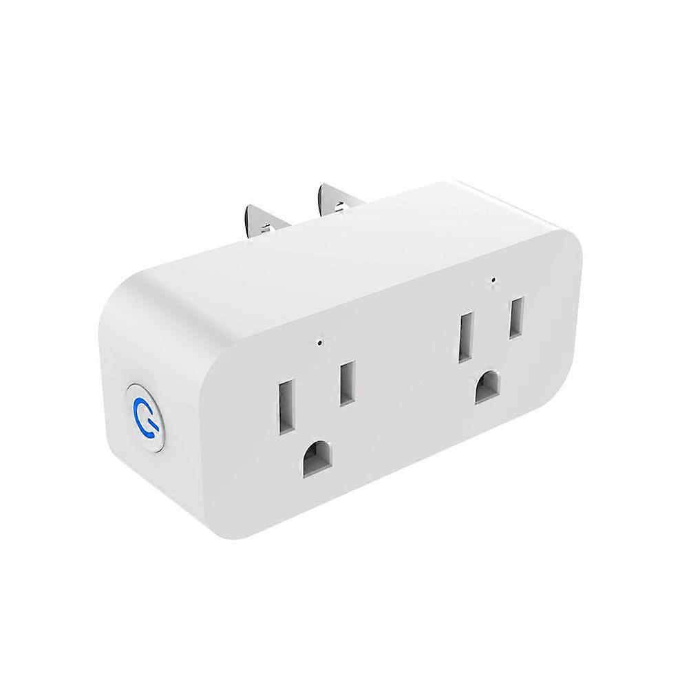 Tuya WiFi Smart Socket Mini Smart Plug16A Timer Remote Control Double Socket US Plug