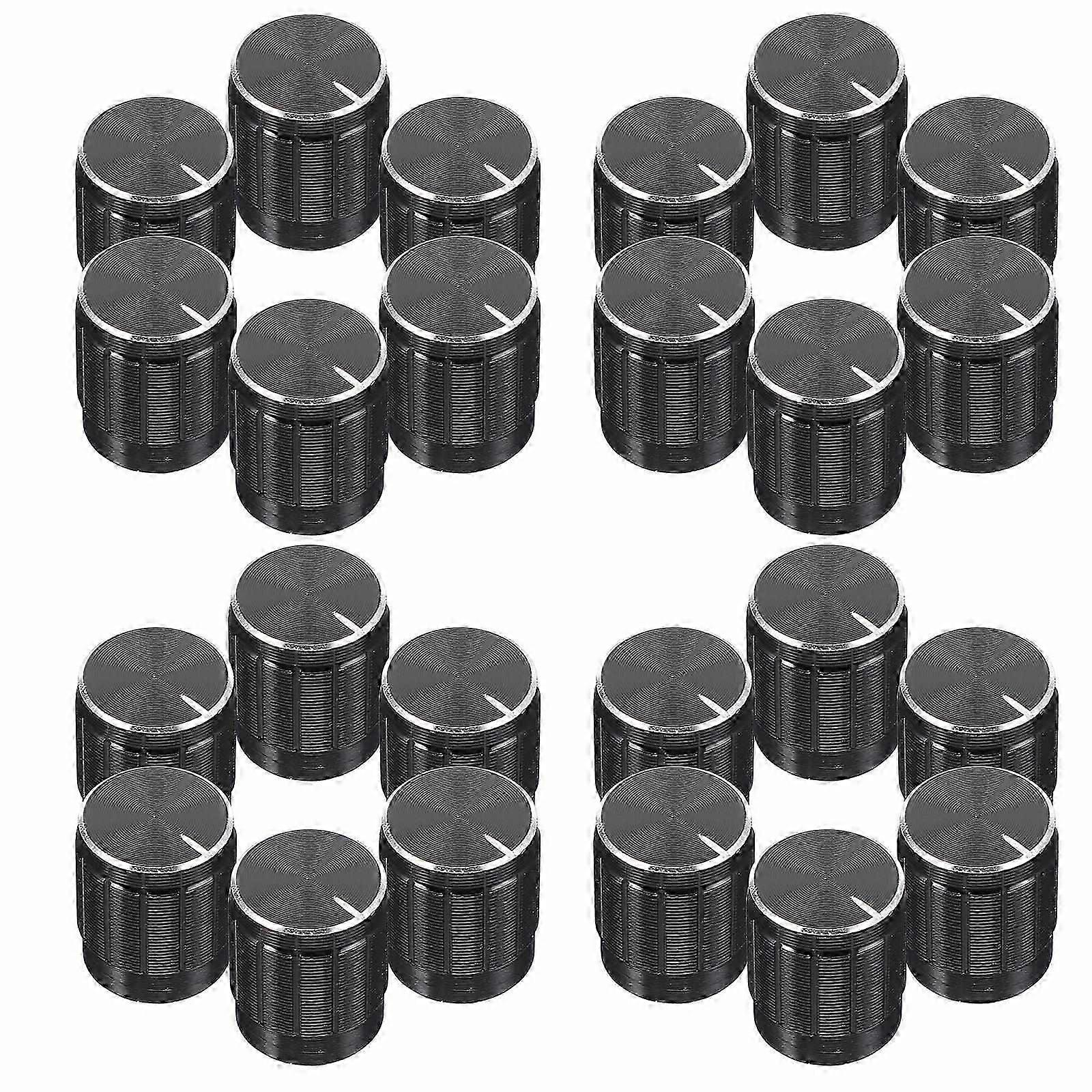 24Pcs Black Potentiometer Knob Insert Shaft Volume Control Knobs Precise and Durable Knobs for Poten