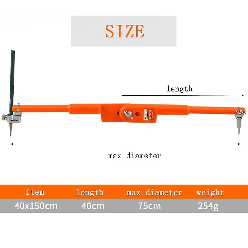 45 Steel Circular Marking Scribe Wood Working Drawing Compass Industry Tool Multi-function Circle Drawing Device