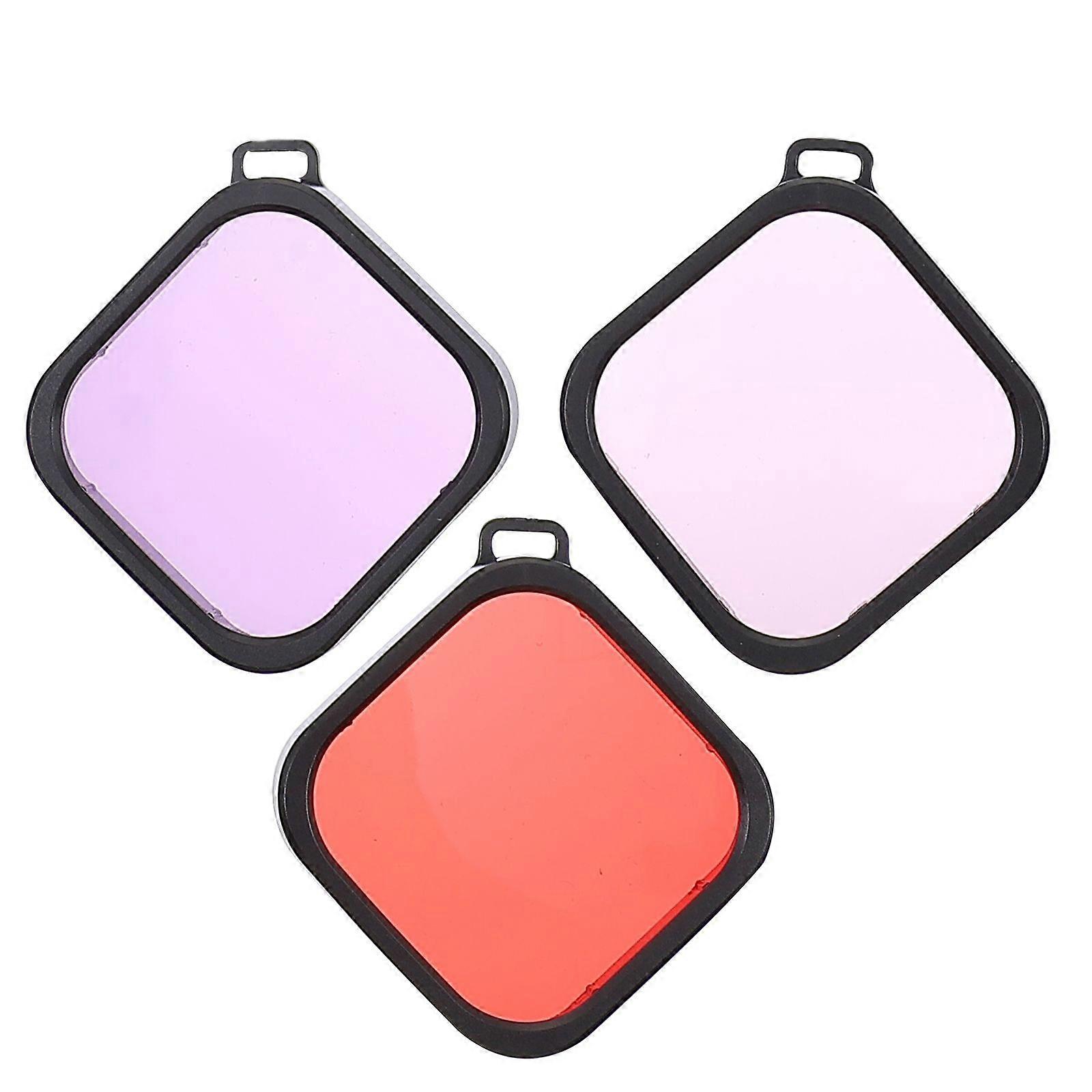 3pcs Underwater Lens Filter Camera Waterproof Protective Housing Dive Accessory