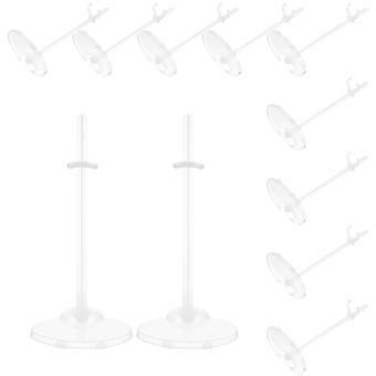 24Pcs Doll Stand Suporte de rack transparente para bonecas 9in 10in e 11in