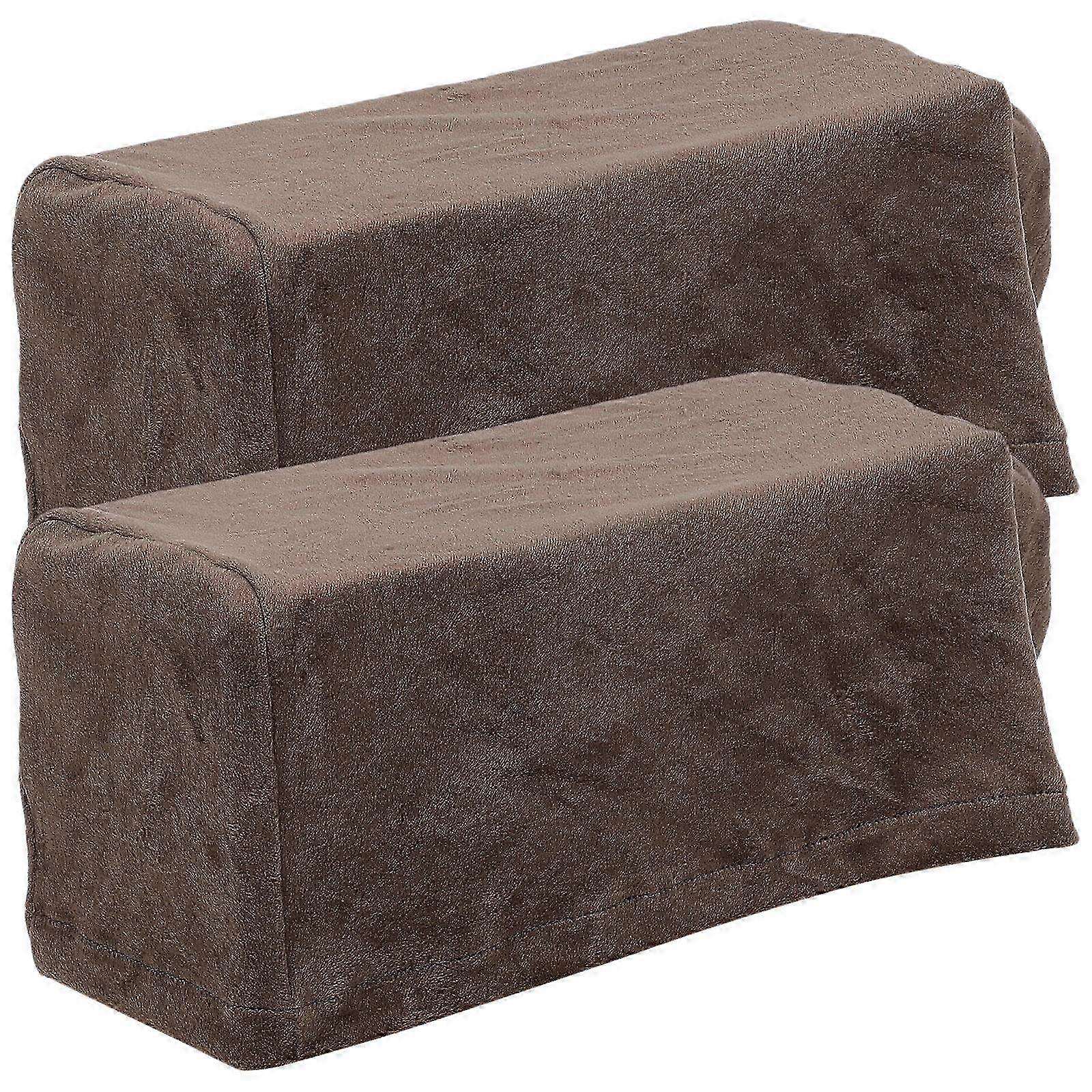 Elastic shop-use sofa armrest covers, polyester protectors, 1 pair