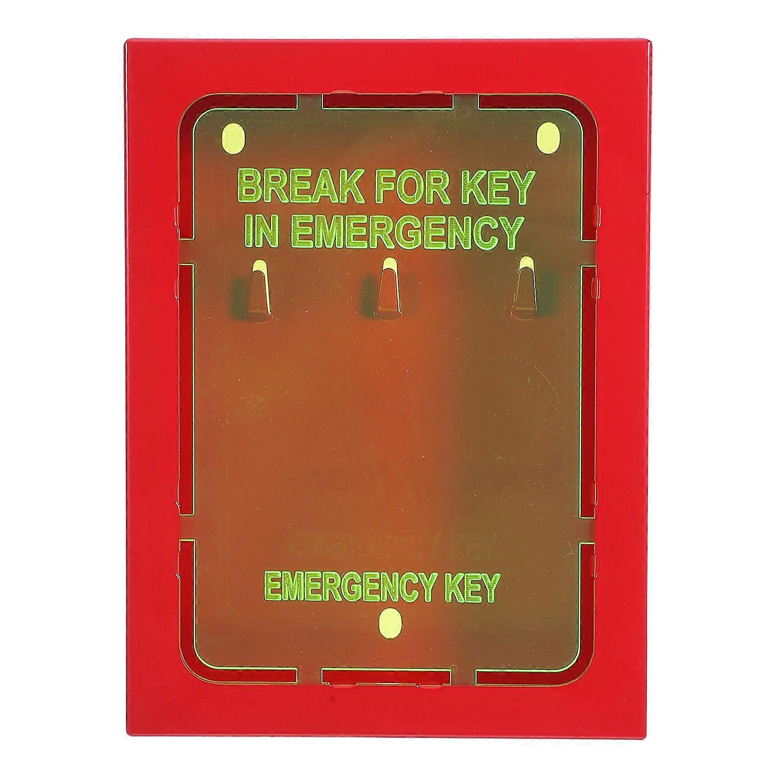 Emergency Key Lock Box Wall-Mounted for Quick Access 3Sets Red ABS