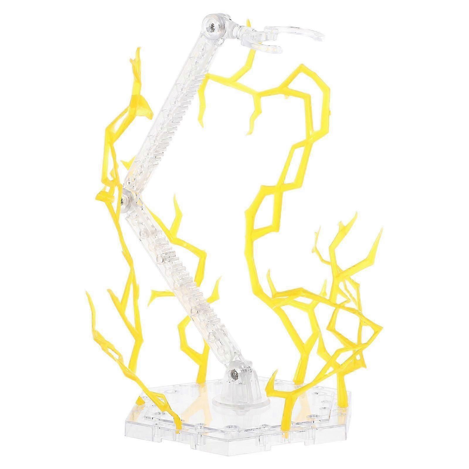 Yellow Action Figure Stand for Display and Posing Plastic Support