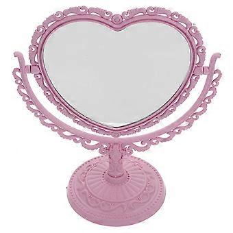 Vintage Desktop Makeup Mirror Kreatywne lustro w kształcie serca Obrotowe lustro