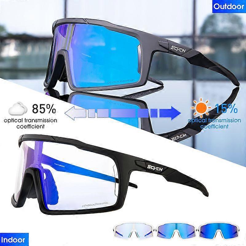 Photochromic Blue Or Red Bike Cycling Sunglasses Man Bicycle Goggles Outdoor Fishing Glasses Cycling Mtb Cycling Glasses