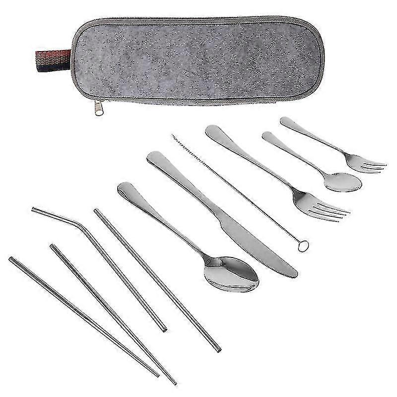 9pcs Kitchen Tableware, Portable Cutlery