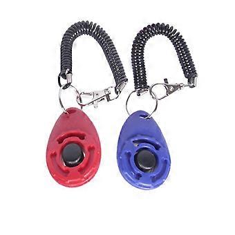 Lot de 2 clickers de dressage pour chiens, avec dragonne élastique et gros bouton, son efficace pour le dressage des chiens, chats et chevaux.