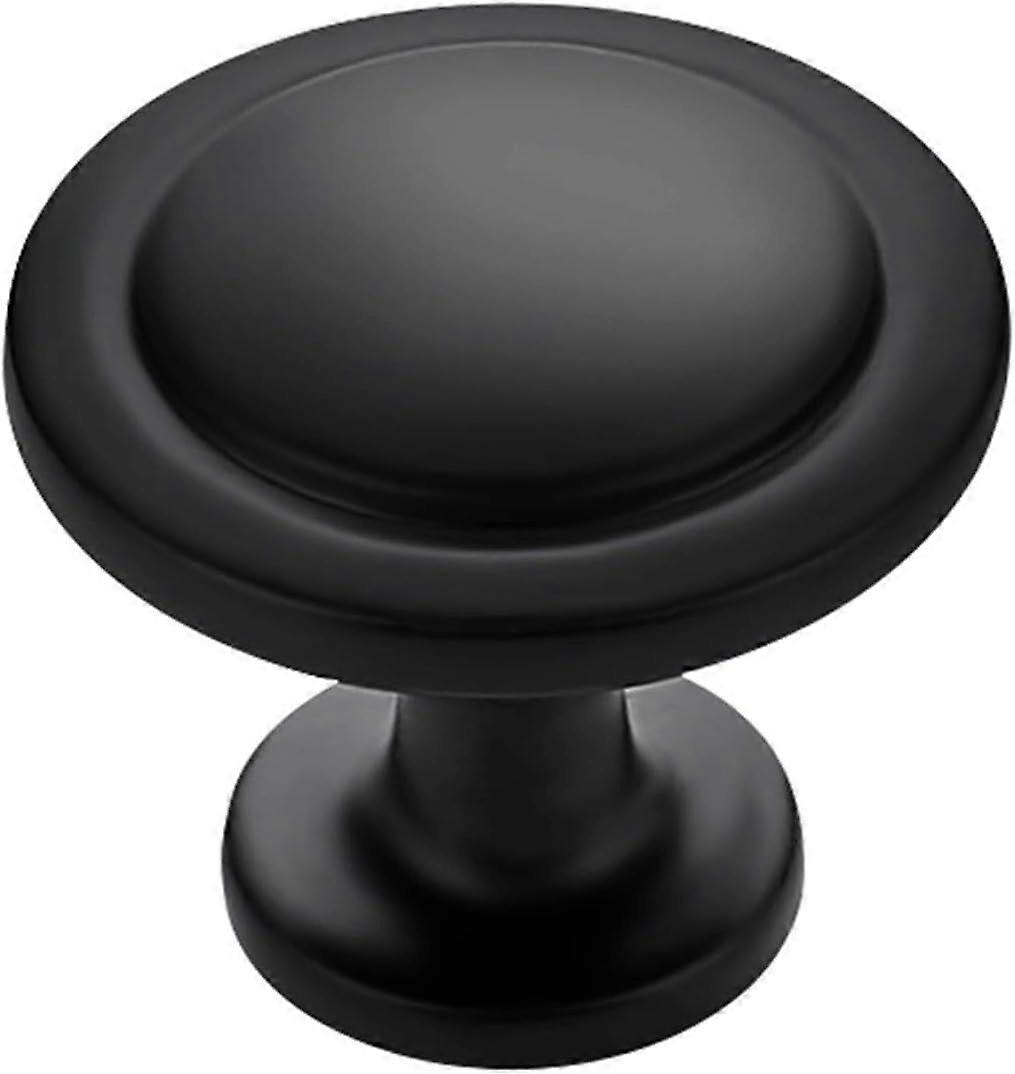 10 Pack 1-1/4 inch Kitchen Cabinet Knobs Drawer Knobs Dresser Knobs Matte Black Zinc Knobs Drawer Pulls Door Knobs Dresser Drawer Handles Knobs