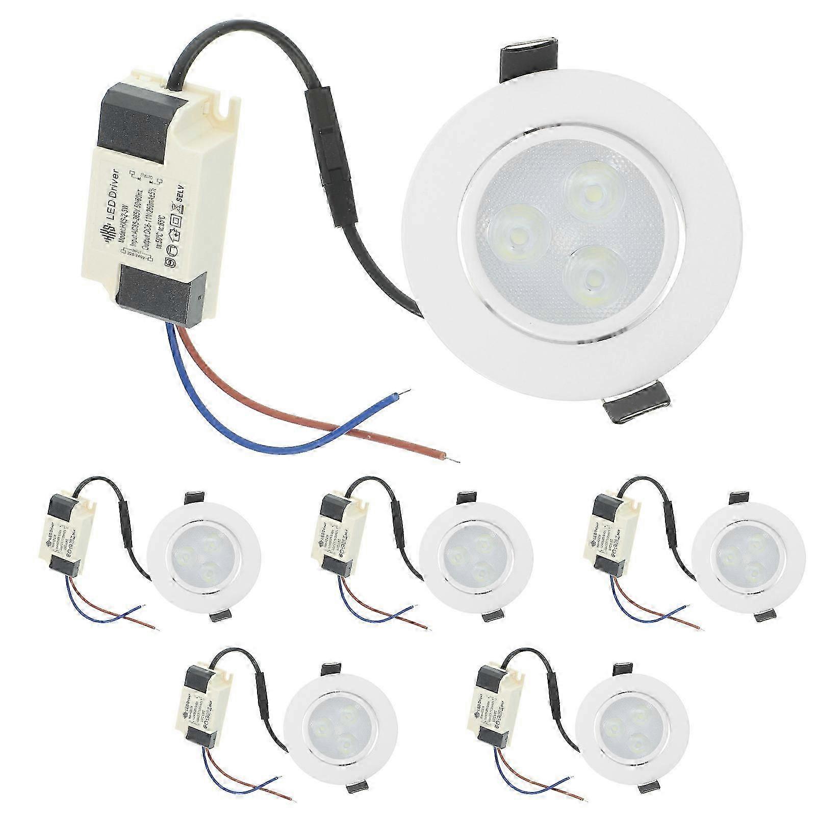 6Pcs White Light LED Downlight Lighting Fixture for Use