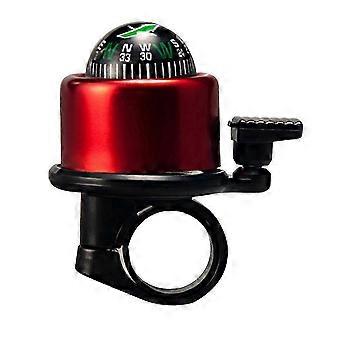 Durable Mountain Bike Compass Warning Bells Riding Equipment Accessories (Red)-qsaz