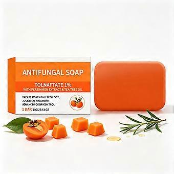 Persimmon Soap 100g, Antifungal Soap Treatments for Ringworm, Jock Itch & Athletes Foot with Tea Tree Oil