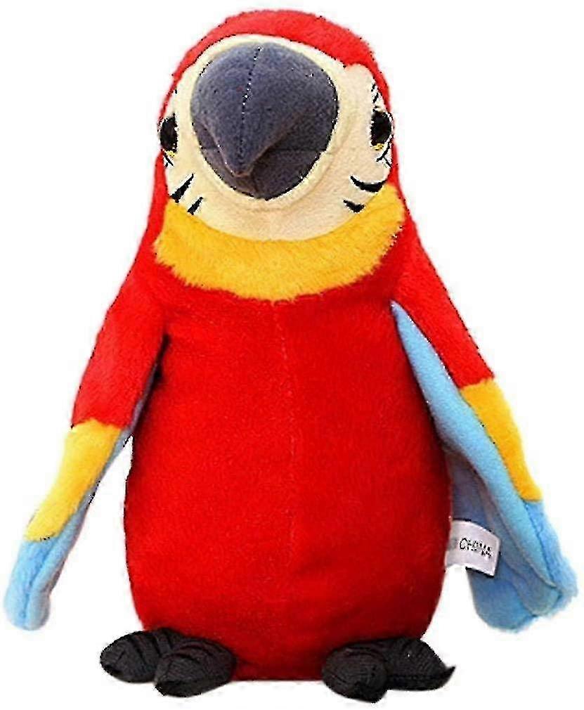 Talking Parrot Plush Toy with Repeat Function, Soft Material for Children