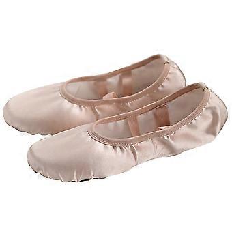 Satin Ballet Practice Shoes Sole Ballet Slipper Gymnastics Dance Shoes for Adults Women (Size 39)