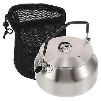 Outdoor Kettle Whistling Stovetop Tea Kettle Stainless Steel for Camping 1L