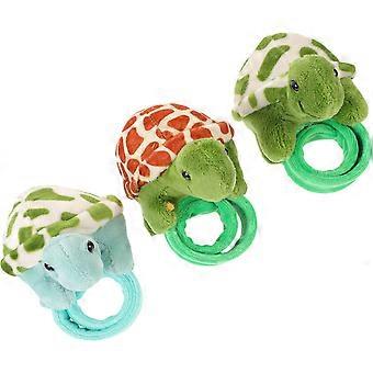 Stuffed Turtle Slap Bracelet for Wrist 3Pcs Plush Animal Party Favor Bands