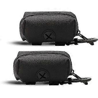 2er-Pack Kotbeutelspender, Hundekotbeutel, Hundekotauffangbehälter, Geschenkidee in Schwarz
