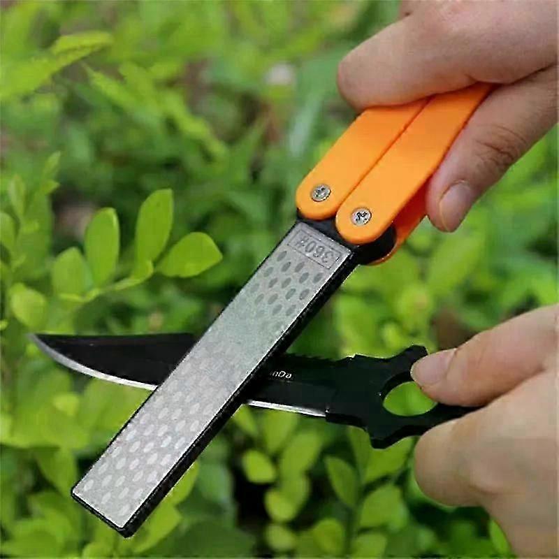 Double Sided Folded Pocket Sharpener Diamond Knife Sharpening Stone Kitchen Tool New