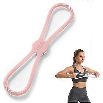 Figure 8 Resistance Bands with Comfort Handles，Blue：15LB | Non-Slip Grip, Full-Body Workout, Portable for Home Gym, Durable Silicone