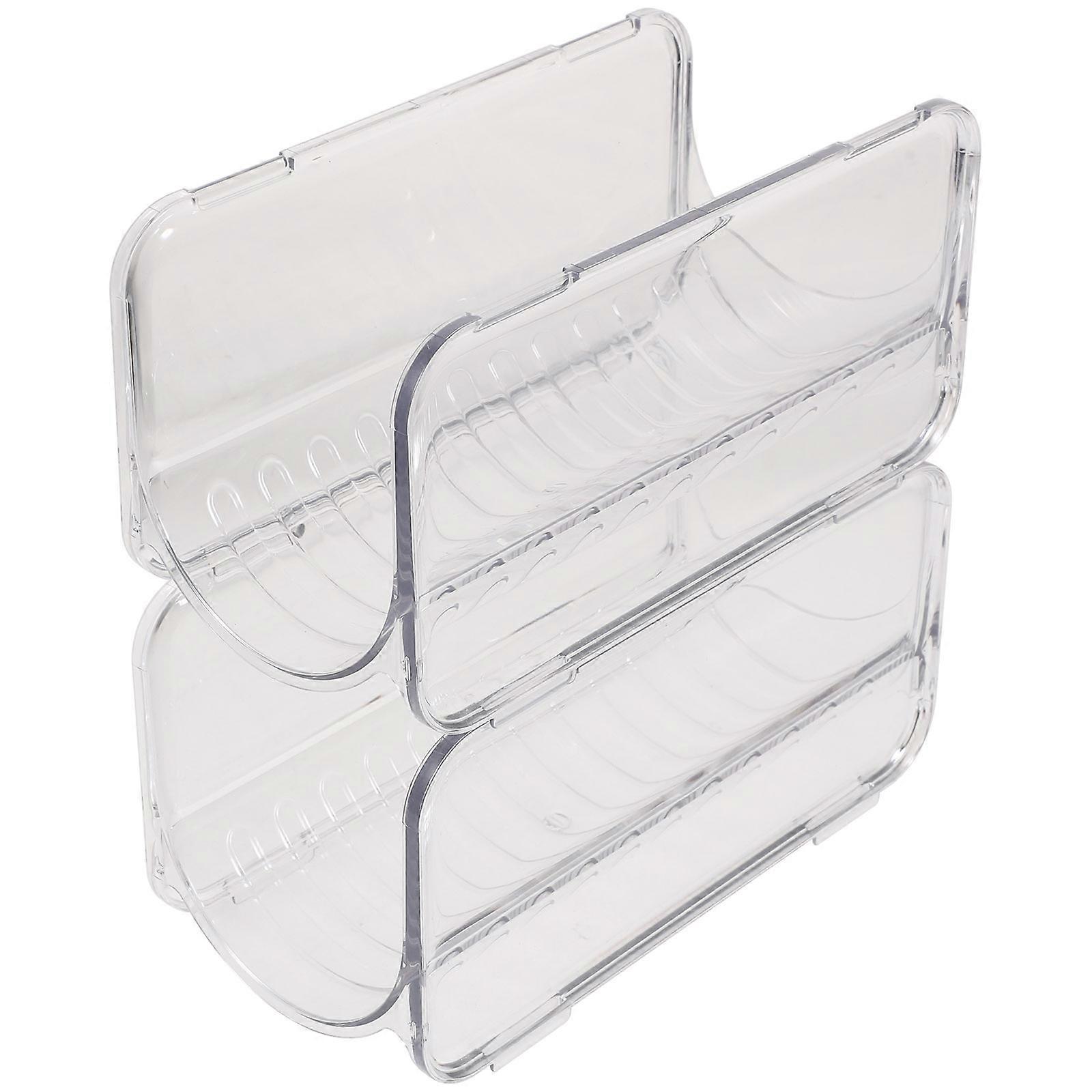 Stackable Plastic Water Bottle Organizer for Kitchen Cabinet 2Pcs Efficient Storage