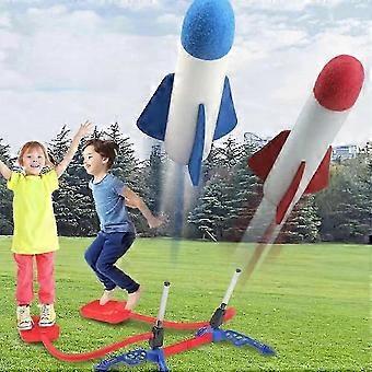Kinder-Raketen-Fußpumpe für draußen, Luftdruck-Raketenanzug, Sprünge, luftbetriebener Raketenwerfer, Spielzeug, Geschenk für Kinder, Größe SZ